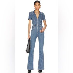 We The Free Jayde Flare Denim Jumpsuit